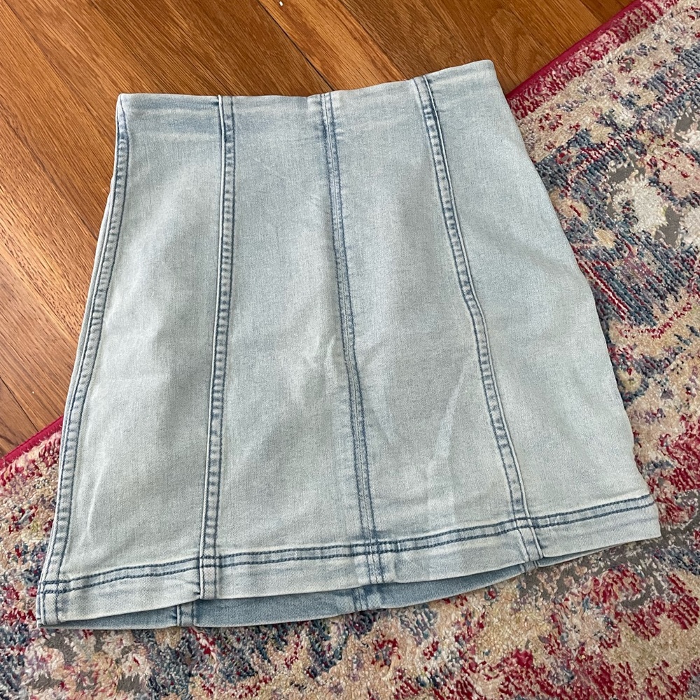 Free People mini denim skirt